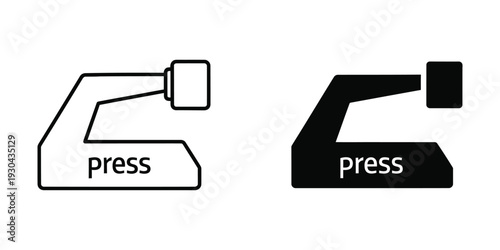 Press Button Machine Icon Action Button