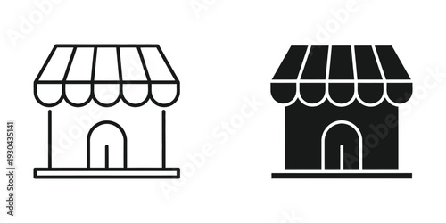 Storefront Icon Retail Shop Building Commerce Symbol