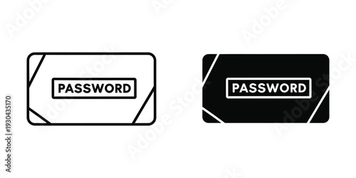 Password Card Security Icon Access Control Symbol