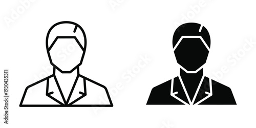 Business Person Icon Professional Silhouette Corporate Identity