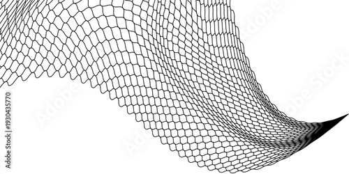 Curved net pattern. Seamless design for sportswear or equipment like soccer goals, volleyball nets, basketball hoops, hockey nets, and athletic gear. eps10