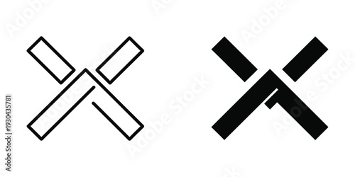 Intersection Symbol Geometric Logo Design Commercial