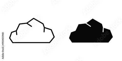 Cloud Icon Outline Silhouette Data Concept