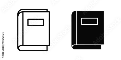 Tableau sur toile Book Icon Set Education Knowledge Library