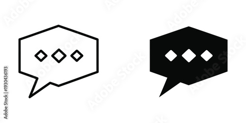 Speech Bubble Ellipsis Icon Communication Concept
