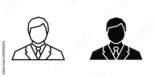 Businessman Silhouette Professional Icon Corporate Representation