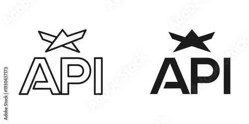 API Logo Technology Integration Software Development Modern