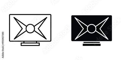 Email Icon Monitor Digital Communication Concept