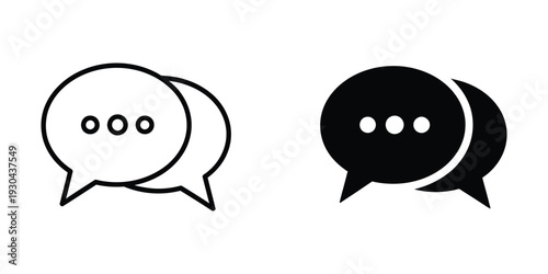 Speech Bubbles Communication Icons Vector Royalty Free