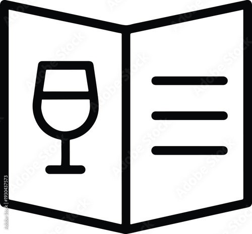 Wine list menu restaurant dining bar beverage