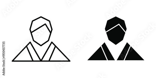 Person Icon Geometric Representation Corporate Symbol