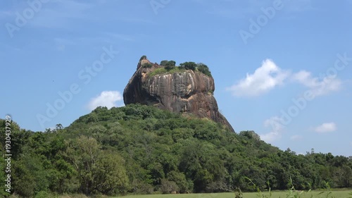 View on the Mount Sigiriya on a sunny day. Sri Lanka