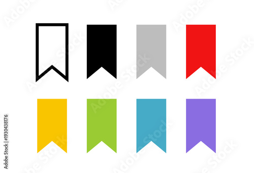 Free Download Colorful Bookmark Ribbon Tag Icon Collection - GFXLoad