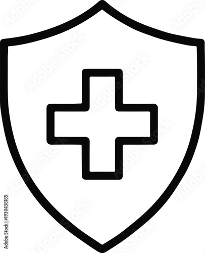 Medical shield protection guard health safety symbol