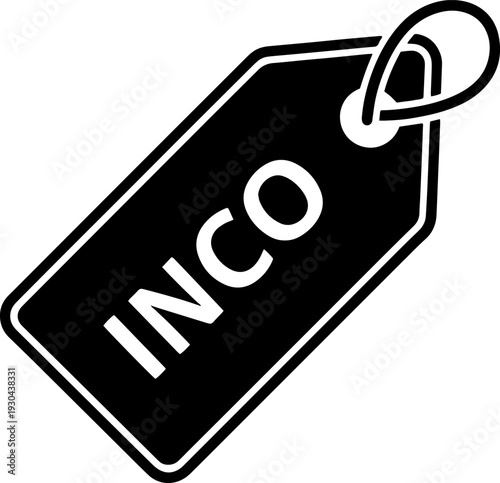 Black Tag with INCO Label Graphic.