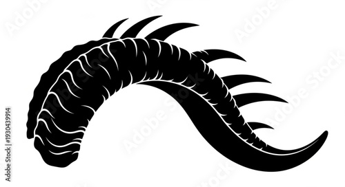 Centipede Silhouette Vector Illustration.