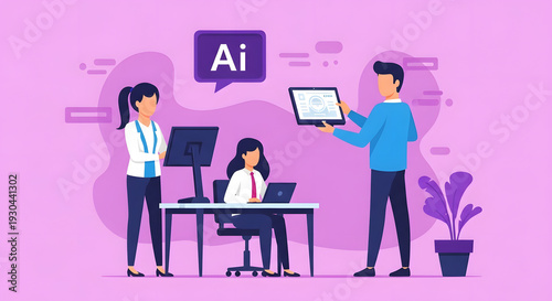 AI development team meeting