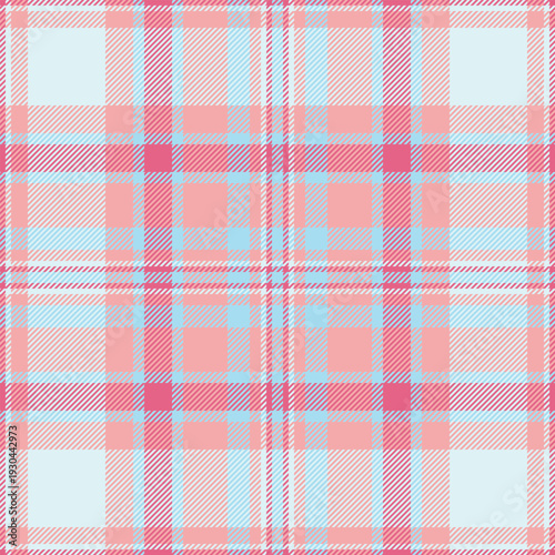 Multicultural texture fabric textile, revival seamless vector tartan. Traditional plaid background check pattern in light and cyan colors.