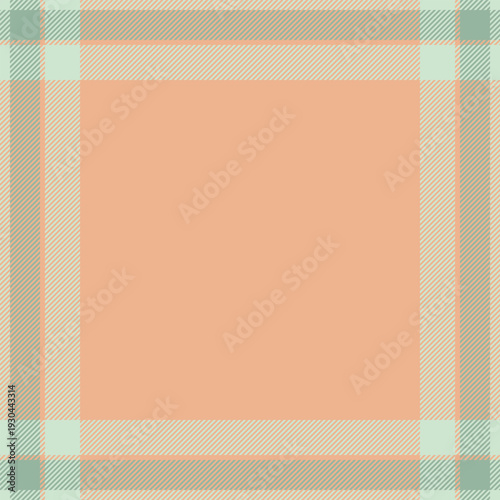 Small vector plaid background, veil textile check pattern. Fur tartan seamless texture fabric in orange and light colors.