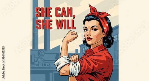 Empowered woman with a strong message of female determination