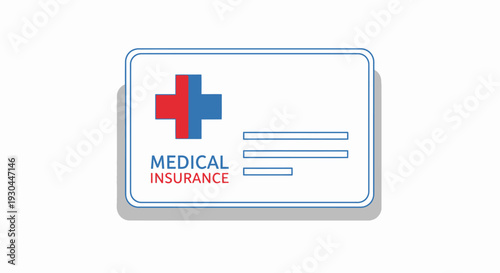 Medical Insurance Card Template Illustration Design.