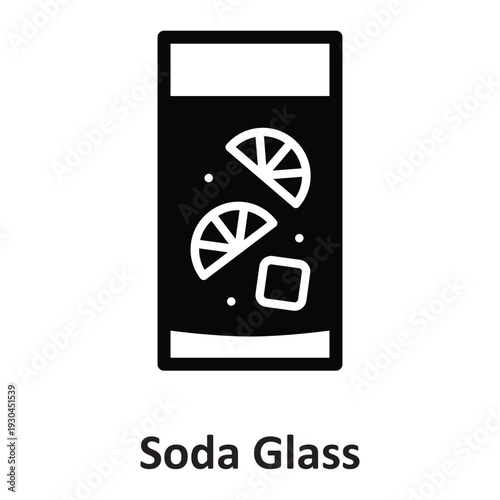 Soda Glass Vector Icon which can easily modify or edit