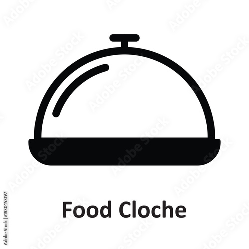  Food Cloche Vector Icon which can easily modify or edit