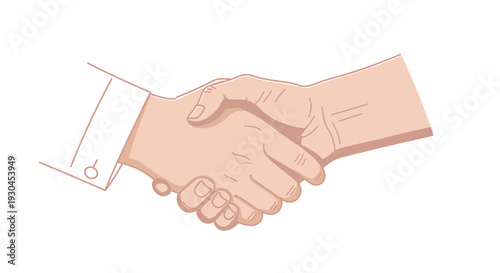 Handshake between two people in agreement.