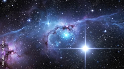 Vivid Image of the Milky Way Galaxy with Bright Stars and Cosmic Dust, Ideal for Space Exploration and Astronomy Themes