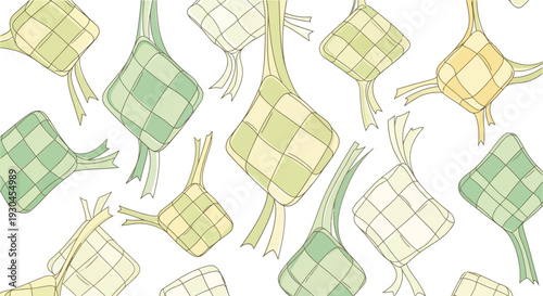 Colorful Bra Pattern Illustration Design Elements.