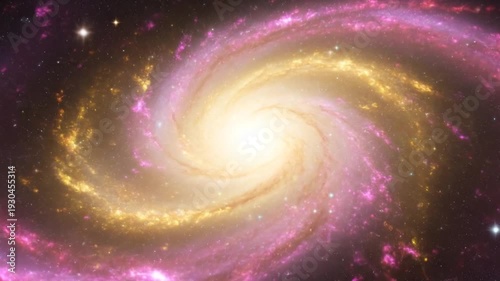Vivid Spiral Galaxy in Deep Space with Bright Cosmic Colors and Star Formation Features