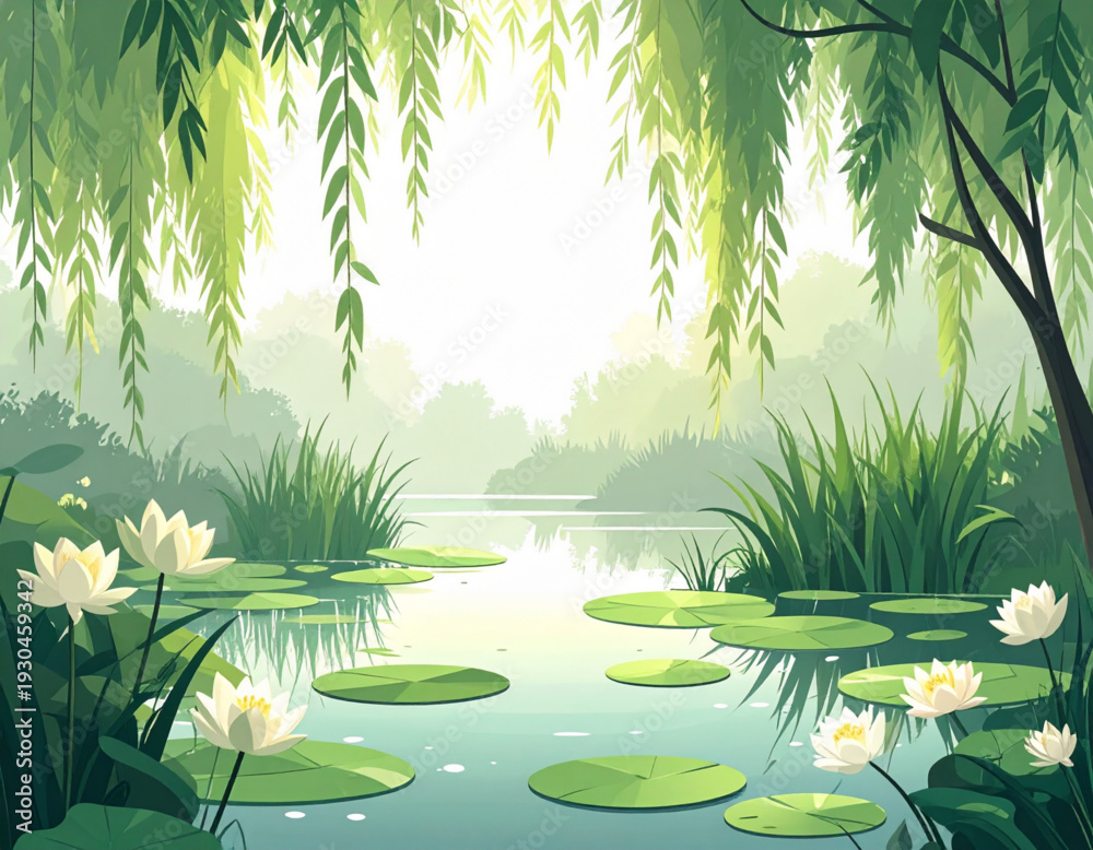 Obraz premium Willow Whisper Cove