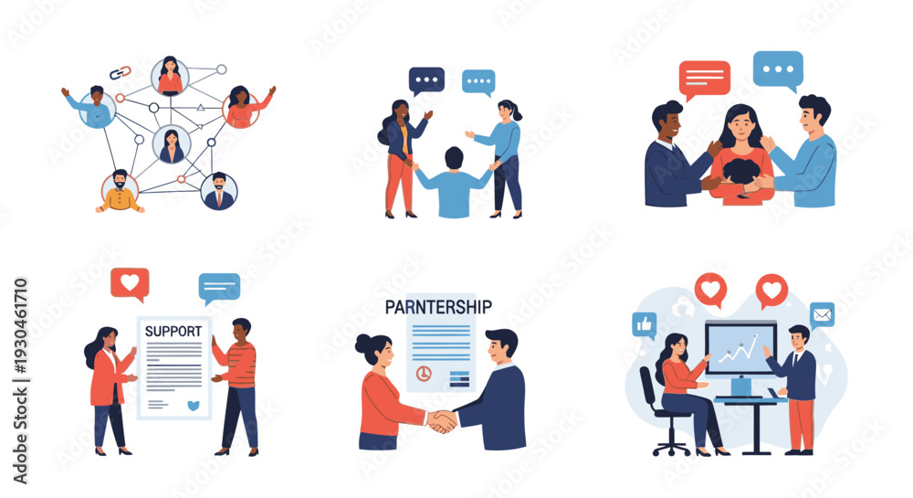 Fototapeta premium Business Partnership Support and Team Collaboration Concept