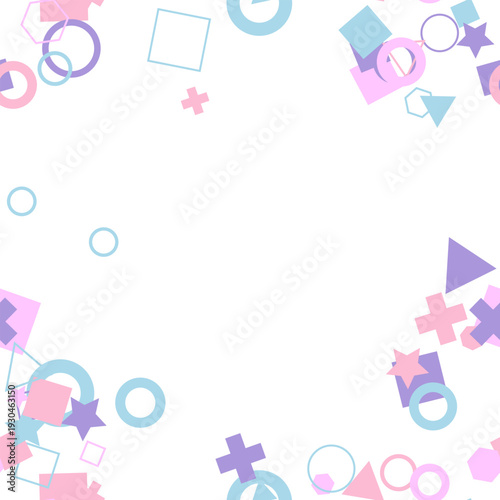 pattern geometric square Playstation Controller Button Shapes Geometric Pattern Pastel Colors Seamless Background Vector Illustration