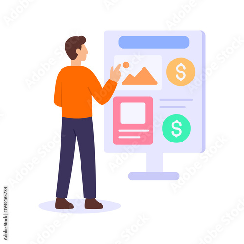 Ads Campaign Setup, launching paid digital advertising strategy, Flat vector character illustration