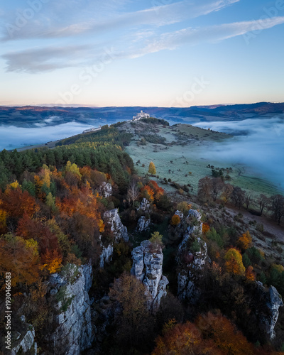 Foggy morning at Spissky Hrad, Slovakia
