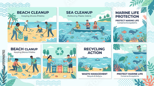 Beach and Sea Cleanup Initiatives Marine Life Protection and Recycling Action.