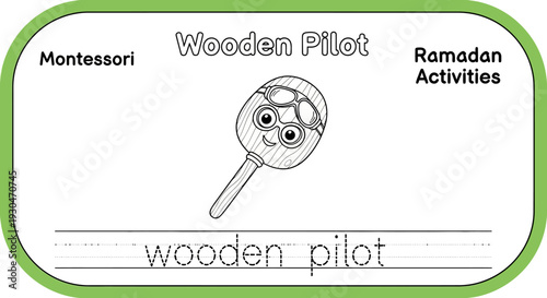 Montessori Wooden Pilot Craft Activity for Ramadan