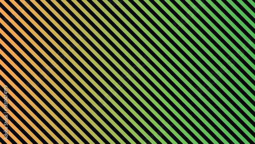 Bright diagonal bands reveal a cheerful color gradient moving from warm sunny orange to lively fresh green