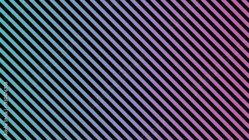 Diagonal lines create a smooth color transition from bright teal to soft purple and vibrant pink