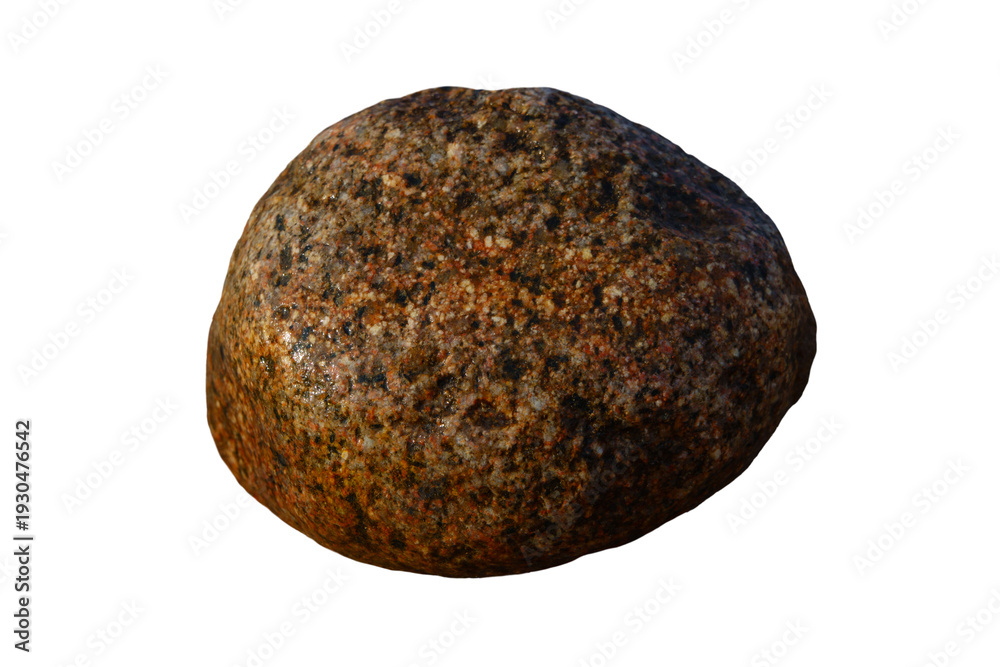 Fototapeta premium wet stone isolated on white background