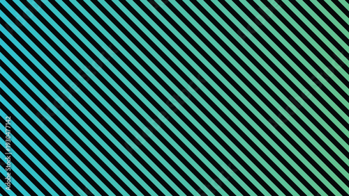 Dynamic diagonal lines showcasing a brilliant color gradient from serene aqua to vivid mint green