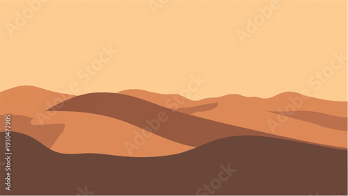 Desert landscape. Desert dunes. Illustration of a desert landscape. Vector illustration.