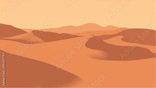 Desert landscape. Desert dunes. Illustration of a desert landscape. Vector illustration.