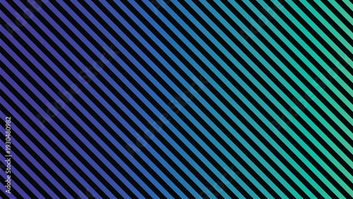 Vibrant diagonal striped pattern showcasing a smooth gradient from deep blue to bright teal green