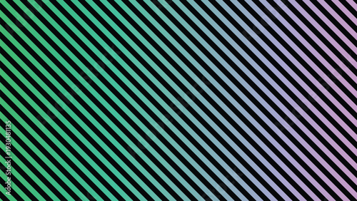 Vibrant diagonal stripes create a dynamic color transition from radiant green to soft lavender across the surface