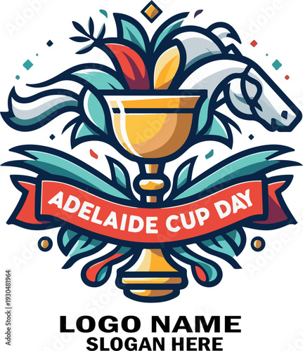 Adelaide Cup Day logo vector logo icon vector white background .