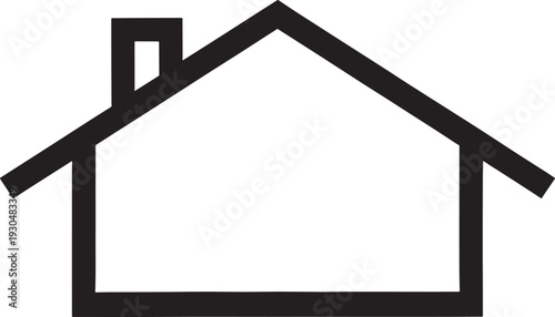 Simple black house with chimney home building