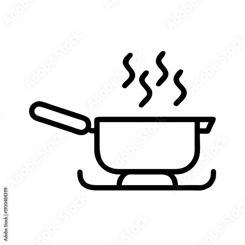vector illustration of cooking pot