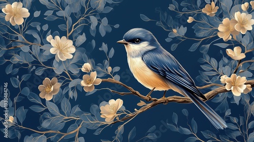 Swallow on Golden Branch as Auspicious Symbol of Homecoming and Good Fortune